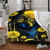 1pc Wolf Dandelion Night Blanket Lightweight Flannel Blanket Throw Blanket For Sofa, Bed, Travel, Camping, Livingroom, Couch, Chair, And Bed yy2509026