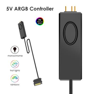 5V 3PIN ARGB контроллер Ручная регулировка семи цветов 12V интерфейс питания SATA Переключатель тонирования RGB Энкодер для вентилятора ПК Светодиодная лента