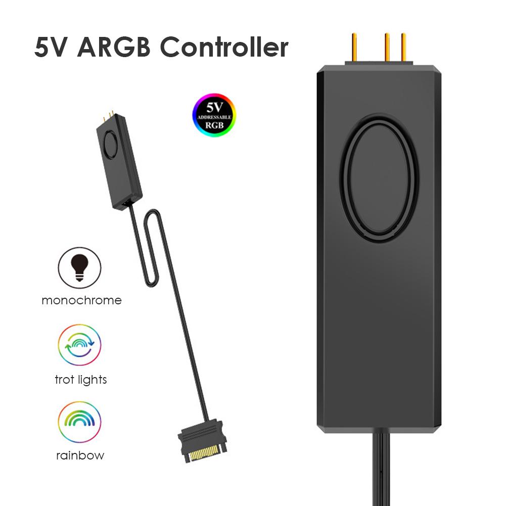 1-6 шт. 3-контактный к SATA Power HUB Адаптер 5V ARGB Контроллер Легкий RGB Пульты Дистанционного Управления Для Вентилятора Охлаждения Корпуса Светодиодной Ленты