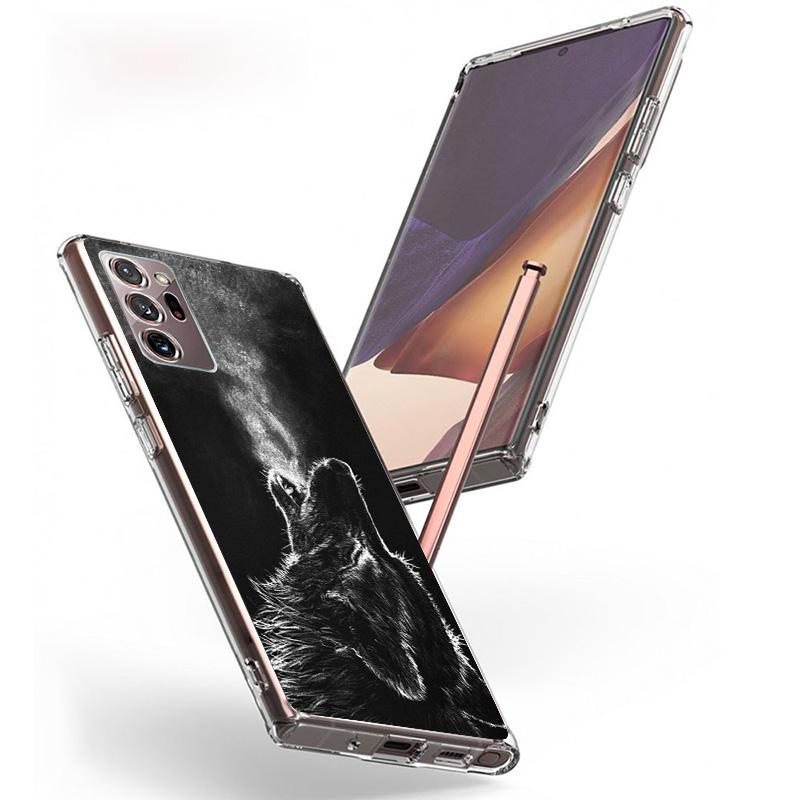 Чехол для телефона «Злой животный волк, свирепый» для Samsung Galaxy S24 S25 Edge S26 Ultra S23 S22 S21 Plus S20 FE + Персонализированный чехол с принтом