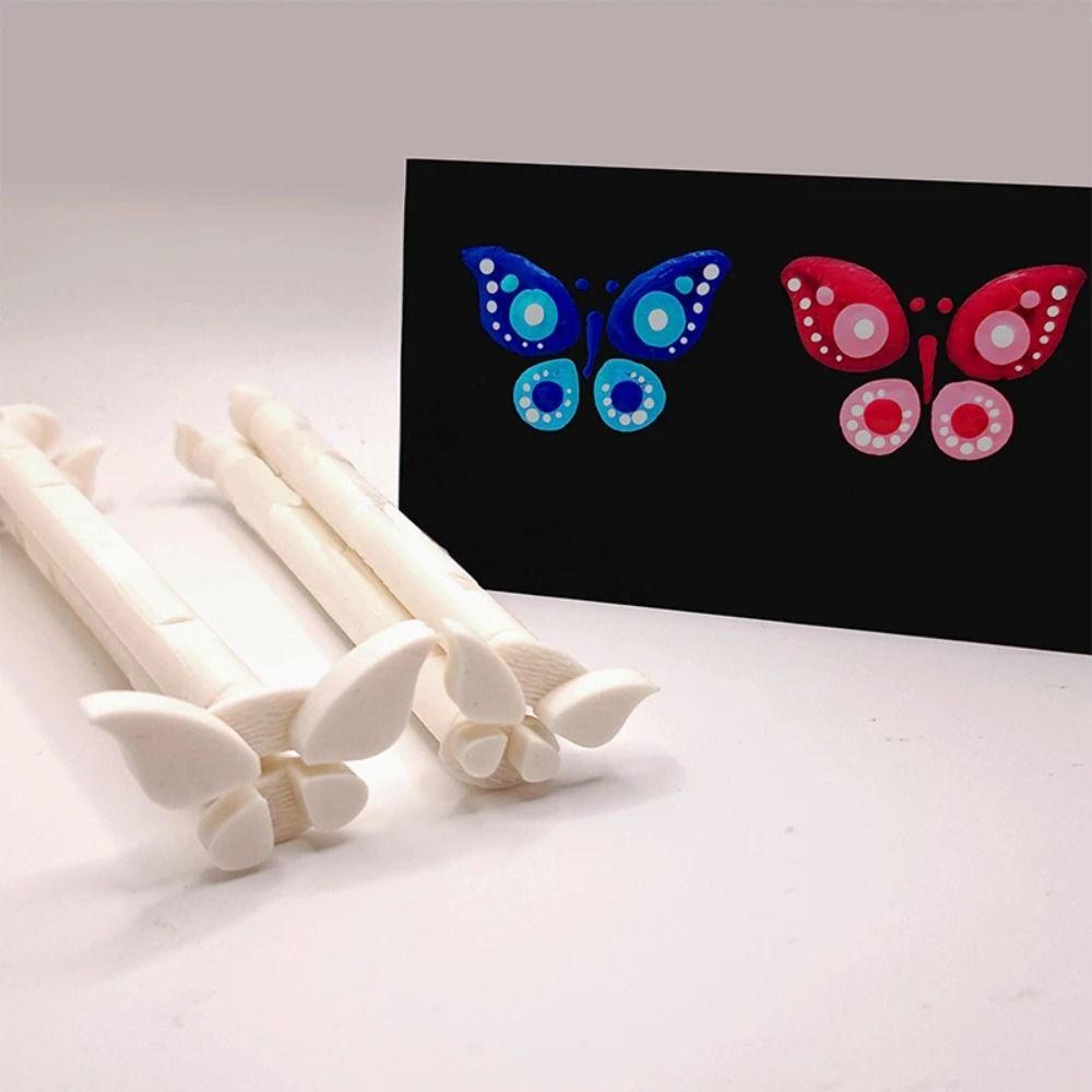 4pcs Reusable Flower Floral Dotting Tools Moon Pattern Embossing Tool for DIY Graffiti