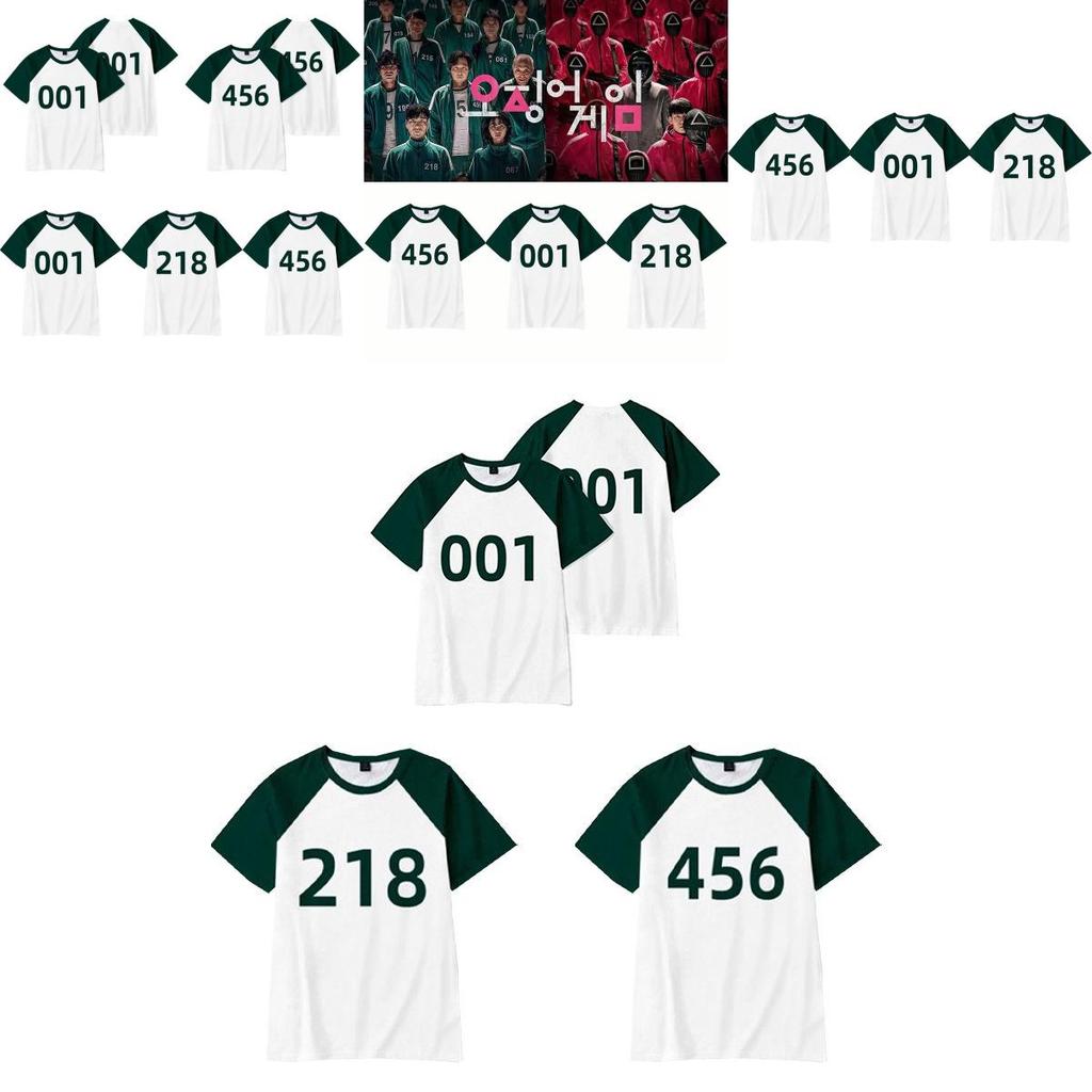 Удобная и мягкая футболка «Игра в кальмара» для летнего косплея и повседневной носки