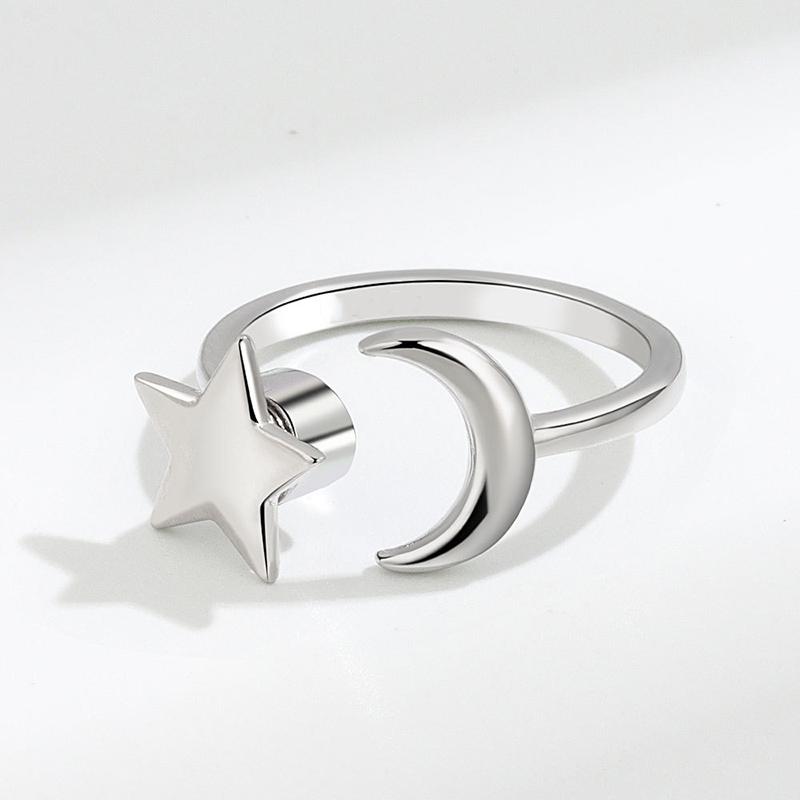 Anti Stress Anxiety Fidget Rings for Women Stainless Steel Sunflower Sun Star Spinner Ring Christmas Jewelry Gifts Dropshipping
