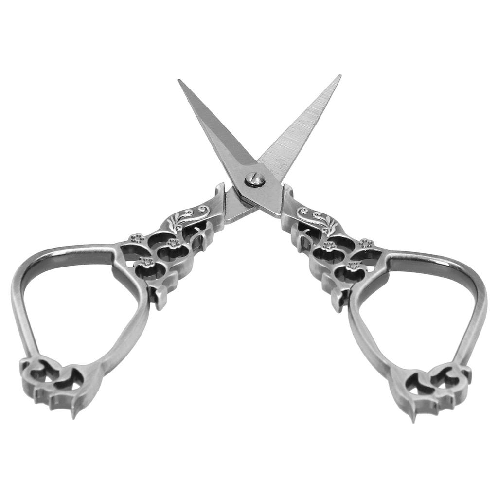 DIY Sewing Scissors Embroidery Vintage Classical Needle Art Work Craft CollectionGray Silver
