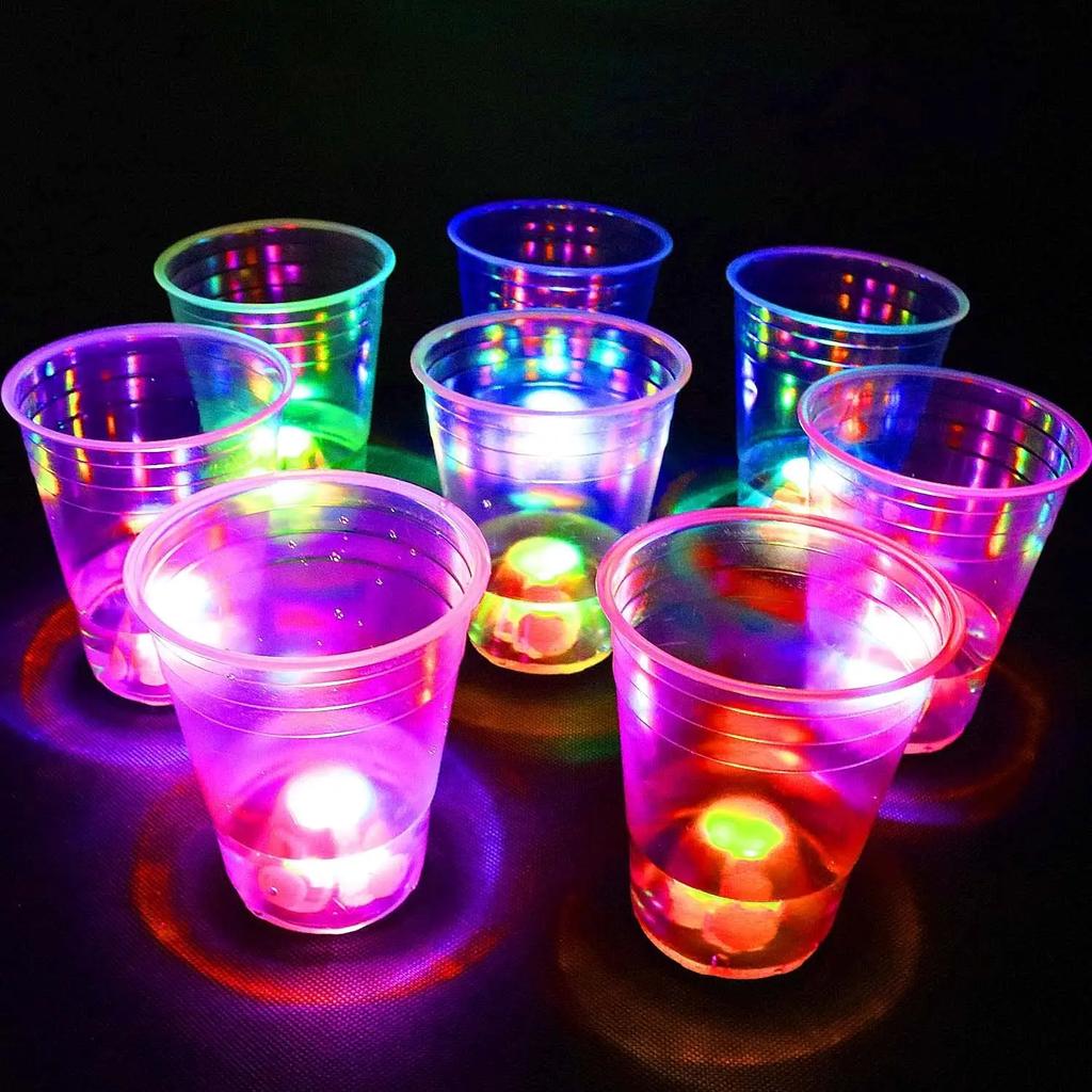 LED Glowing Beer Cup Flashing Party Cups Glow Dark for Birthdays Weddings Concerts BBQ Beach DJ Events