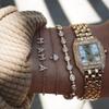 Women MAMA Bracelet Gold PVD Plated Zircon Letter Minimalist Adjustable Jewelry for Everyday Wear