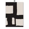 Beige Black Abstract Lines Figures Drawing Minimalist Wall Art Canvas Painting Posters And Prints Pictures For Living Room Decor