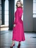 Elegant Women's 2025 Autumn Satin Long Sleeve Evening Dress