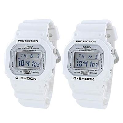 G-SHOCK DW-5600MW-7DW-5600MW-7 Цифровые часы с коробкой для хранения, Набор парных часов, Часы для двоих, Белый, Водонепроницаемость 20 АТМ, Международная модель