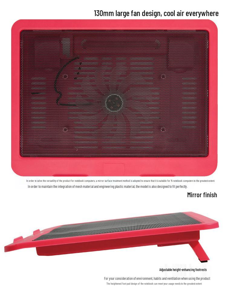 Бесшумный цветной вентилятор для охлаждения ноутбука N19 с присоской