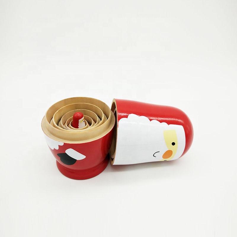 Santa Claus Matryoshka Doll: Six-Layer Wooden Educational Toy & Home Decor Gift