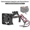 RC Car Motor Heatsink Cooling Fan with Thermal Sensor CNC Aluminum Alloy Clamp Heatsink for 4268 4274 Motors 1/8 1/10 Buggy Cars
