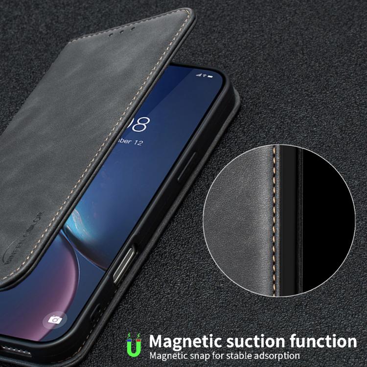 BINFEN COLOR Calfskin Texture Magnetic RFID Vegan Leather Phone Case