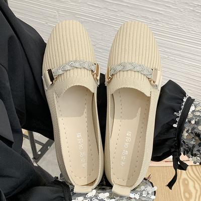 Женская обувь Плоские женские туфли Слипоны Белые Распродажа Осень Стильное предложение Лето 2024 Роскошные Корейские Удобные И Элегантные