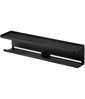 Yamazaki Jitsugyo TV Back Storage Rack Black W57 x D11 x Smart TV Back Router Storage Shelf 4484 Прибл.. В12,5см
