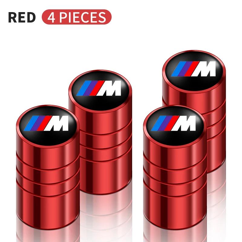For BMW 1 W E82 4PCS Metal Car Wheel Tire Valve Air Stem Cap For BMW M M2 M4 E46 E90 E60 F30 F10 E39 E36 F20 G30 G20 E87 E92 E91 E30 X1 X3 X5