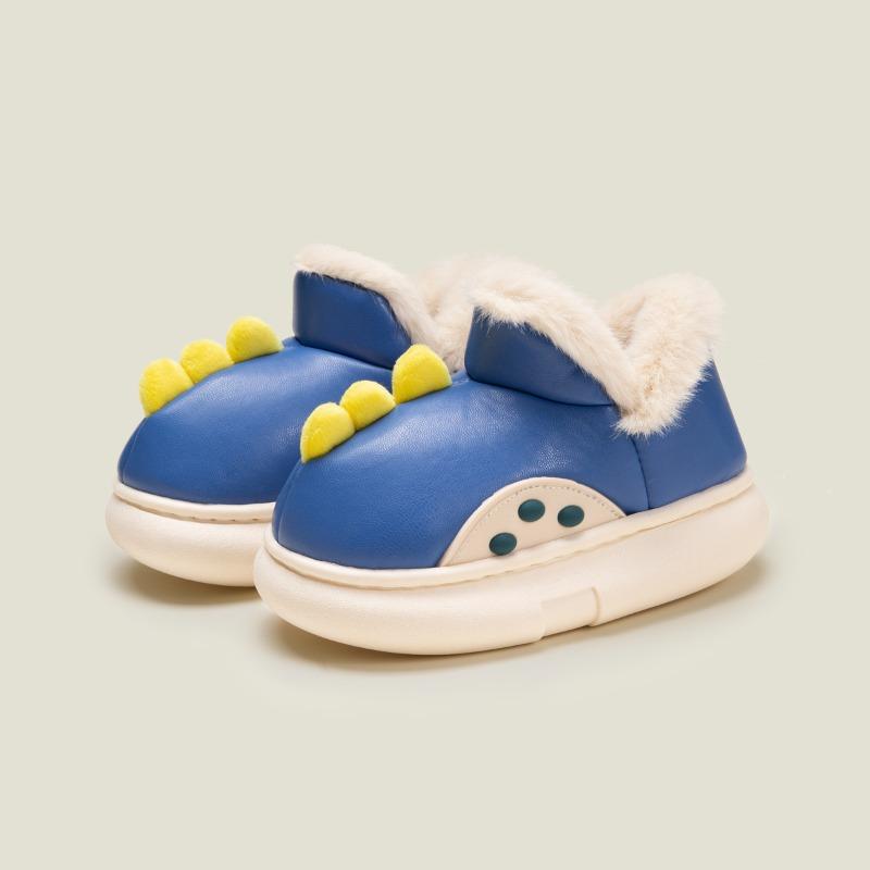 Детская теплая хлопковая обувь бархатная осенне-зимняя водонепроницаемая обувь для дома и отдыха на открытом воздухе пуховая хлопковая обувь