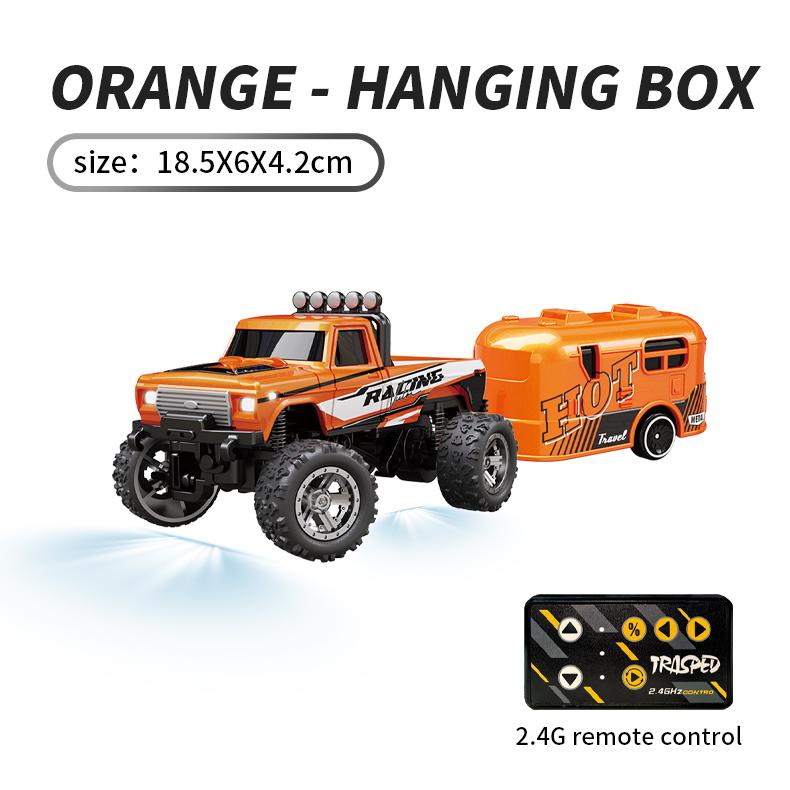 1/64 RC Car 2.4G Remote Control Mini Speed Off-road Climbing Car Alloy Desktop Vehicle with LED Light Toy for Kids Small Gifts