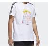 Adidas Neo T Shirts Men's White Crew Neck Moderate Straight Fit GK1542