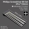 Длина 150 мм Магнитная крестовая отвертка Phillips Биты PH1/PH2 Крестовая отвертка Биты S2 1/4” Шестигранный хвостовик Ручной электроинструмент для ремонта