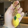 2025  Gilt Lemon Keychain Bag Pendant Keychain Fashionable Personalized Bag Pendant Key Ring Accessories Bag Chain