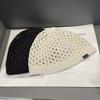 Autumn and Winter New Korean Atmospheric Versatile Bright Silk Mixed Wool Hollow Knitted Hat Baotou Hat
