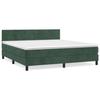 3141374 vidaXL Divan Bed and Mattress Dark Green 160x200cm Velvet