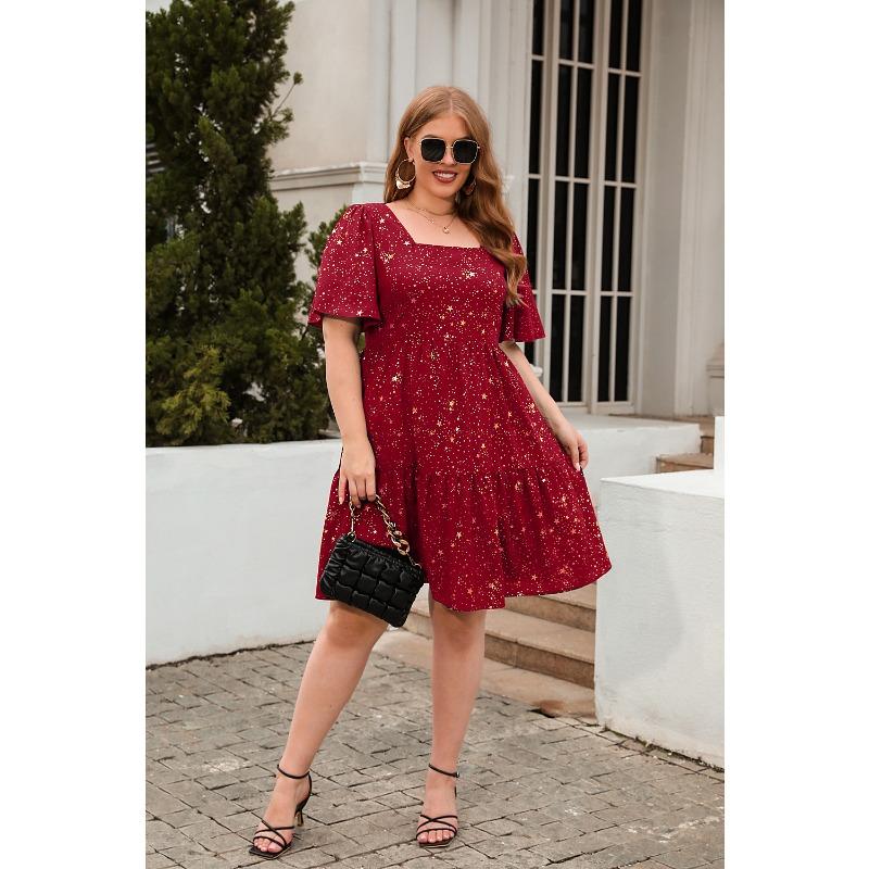 Летнее женское платье больших размеров с принтом, повседневное свободное платье, коктейльное вечернее элегантное платье