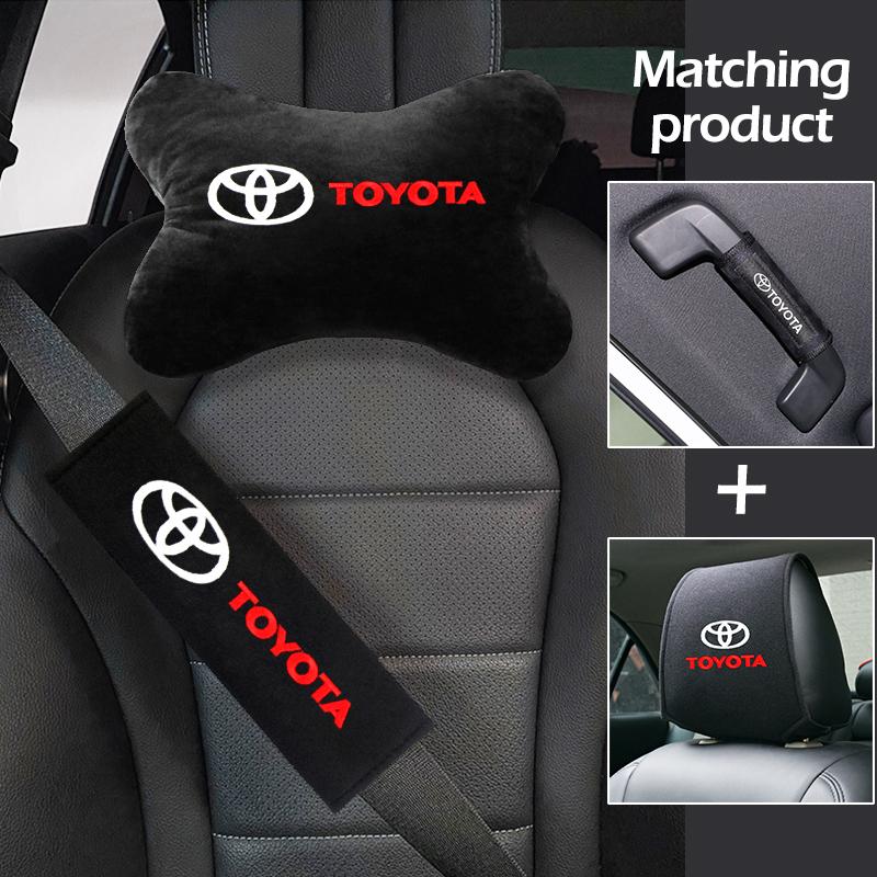 AVD4 Car exterior annual inspection stickers For Toyota Car Set Car Head Neck Rest Pillow Auto Seat belt Pads Headrest cover
