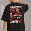 Mount Fuji Unisex T-Shirt, Japan Travel Graphic Tee, Retro Japanese Streetwear