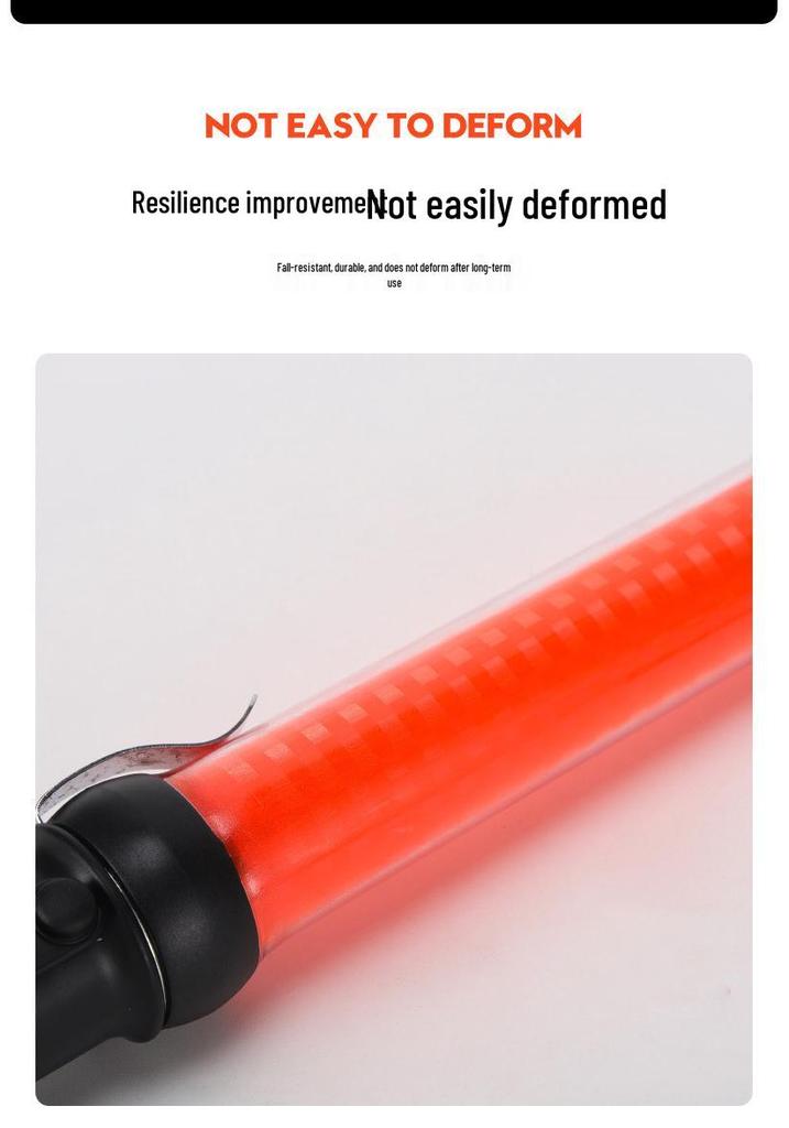 RSL-RW-071 LED Traffic Warning Baton with Reflective Strip and Whistle