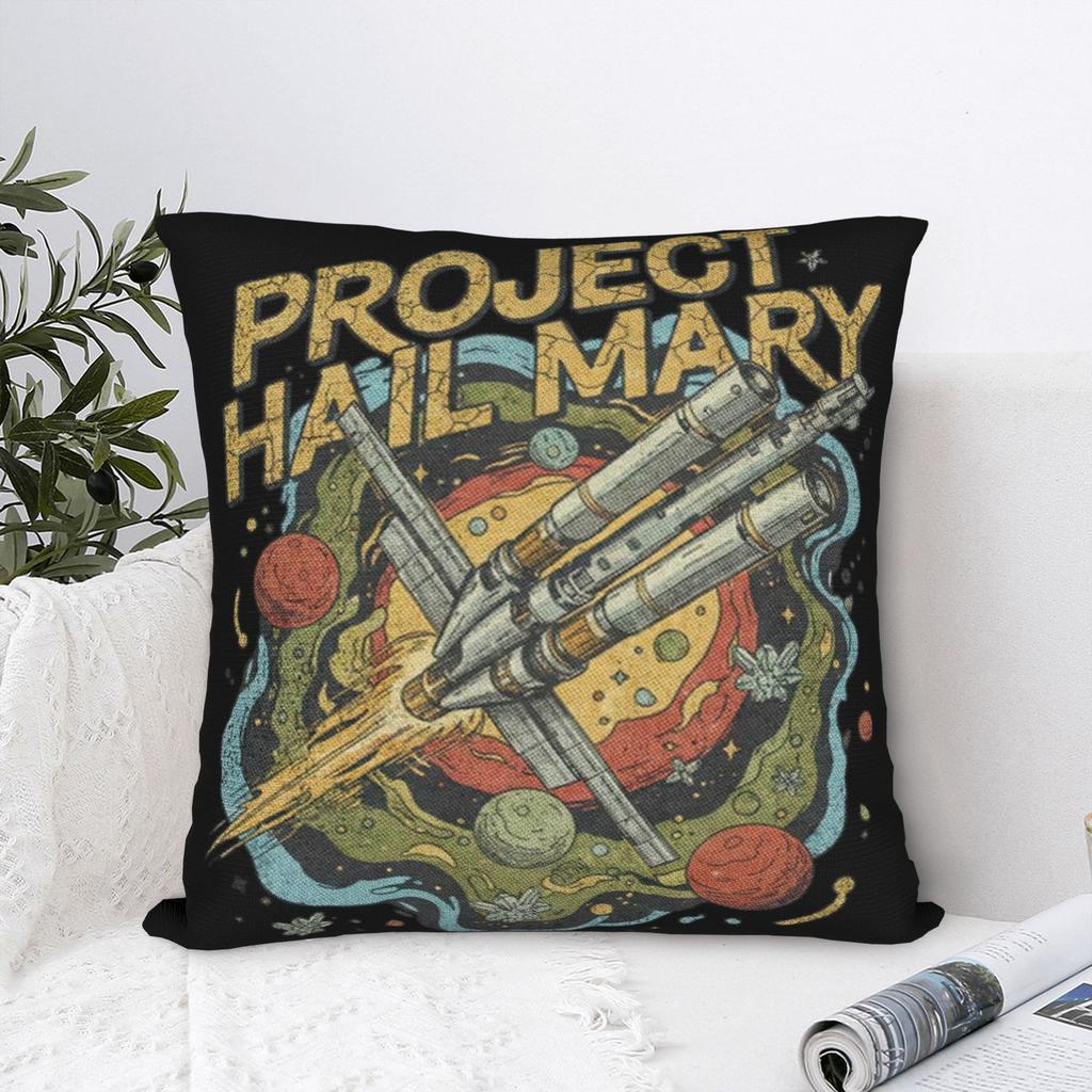 Decorative Pillow Cover Project Hail Mary Movie Stuff Sofa Throw Pillow Case Cover Zippered Multi-Size