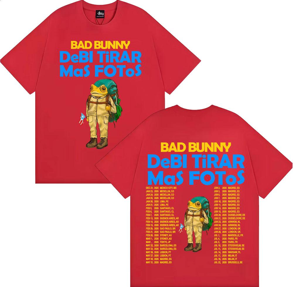 Rap Singer Bad Bunny Debi Tirar Mas Fotos DTMF Album 2026 Summer Unisex Women Luxury Retro Cartoon Fashion Tshirt Street Wear Y2K