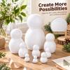 Multisizes Foam Snowman Craft Balls White Festival Decoration for Home Decorations