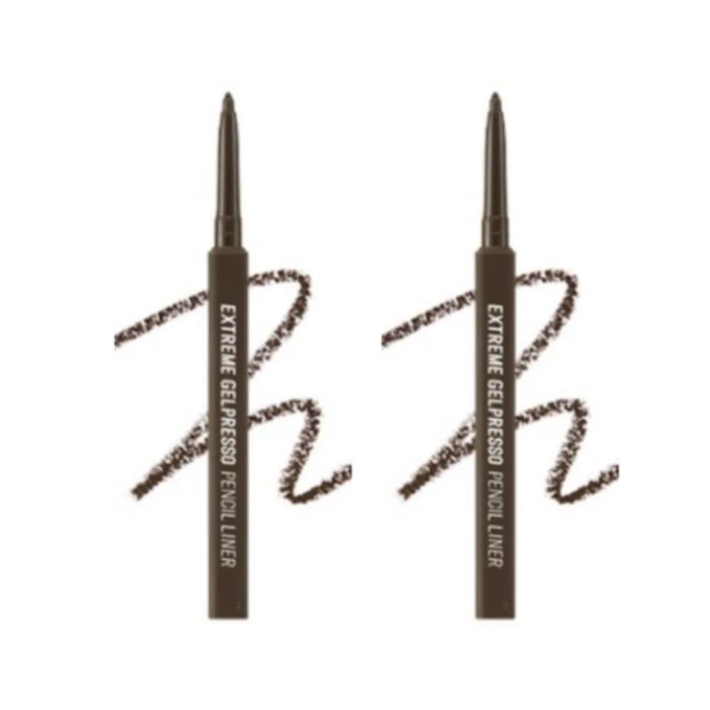 Clio Extreme Gel Pencil Liner 01 Black Brown x2