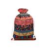 1/10 шт. Этнический стиль для свадеб Рождества Полосатый Мешочек для сортировки буддийских бусин Карман на шнурке Богемный мешочек для украшений Хлопок