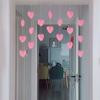 Новый занавес в форме сердца, подвесное украшение для двери, милый корейский стиль, нейлоновая нить, подвеска, декор для комнаты для девочек, женский подарок Kawaii 9 см