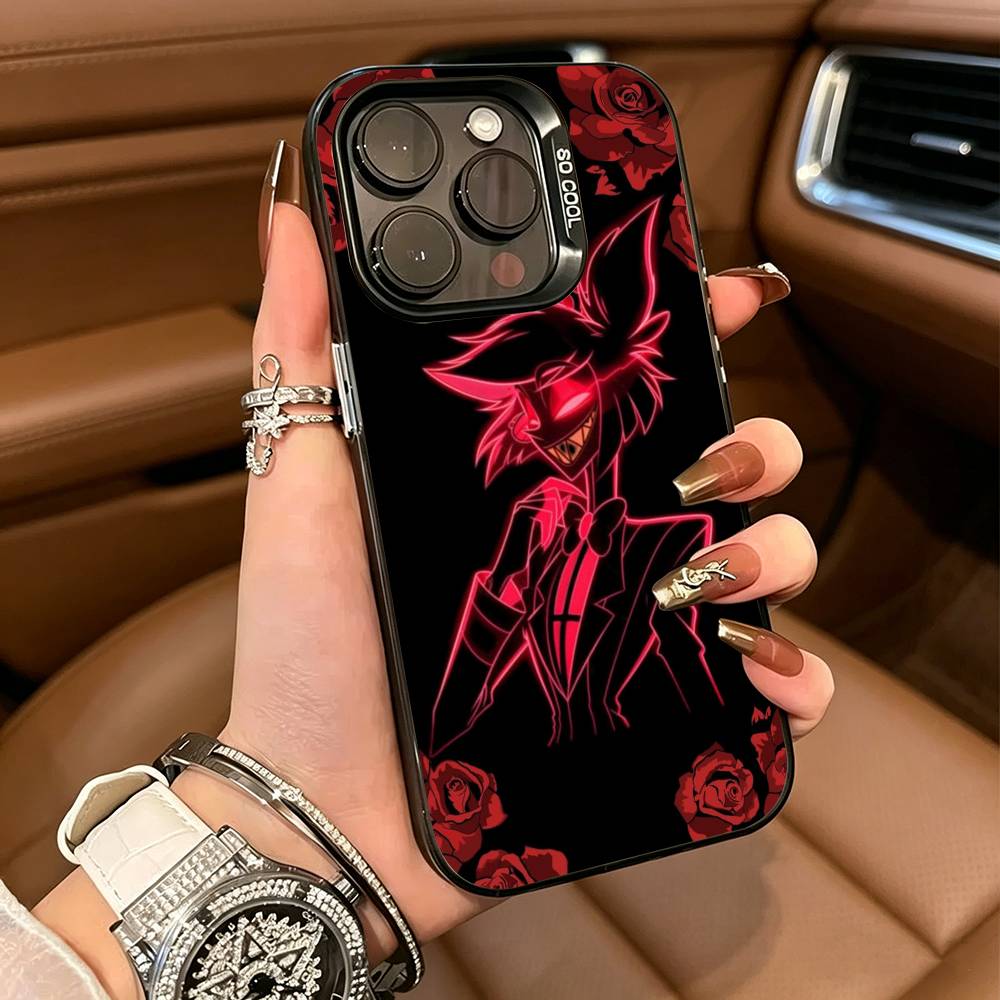 H-Hazbin Hotel-A-Alastor Чехол для телефона iPhone 17,16,15,14,13,12,11 Plus Pro Max Цветной Серебряный Чехол для телефона