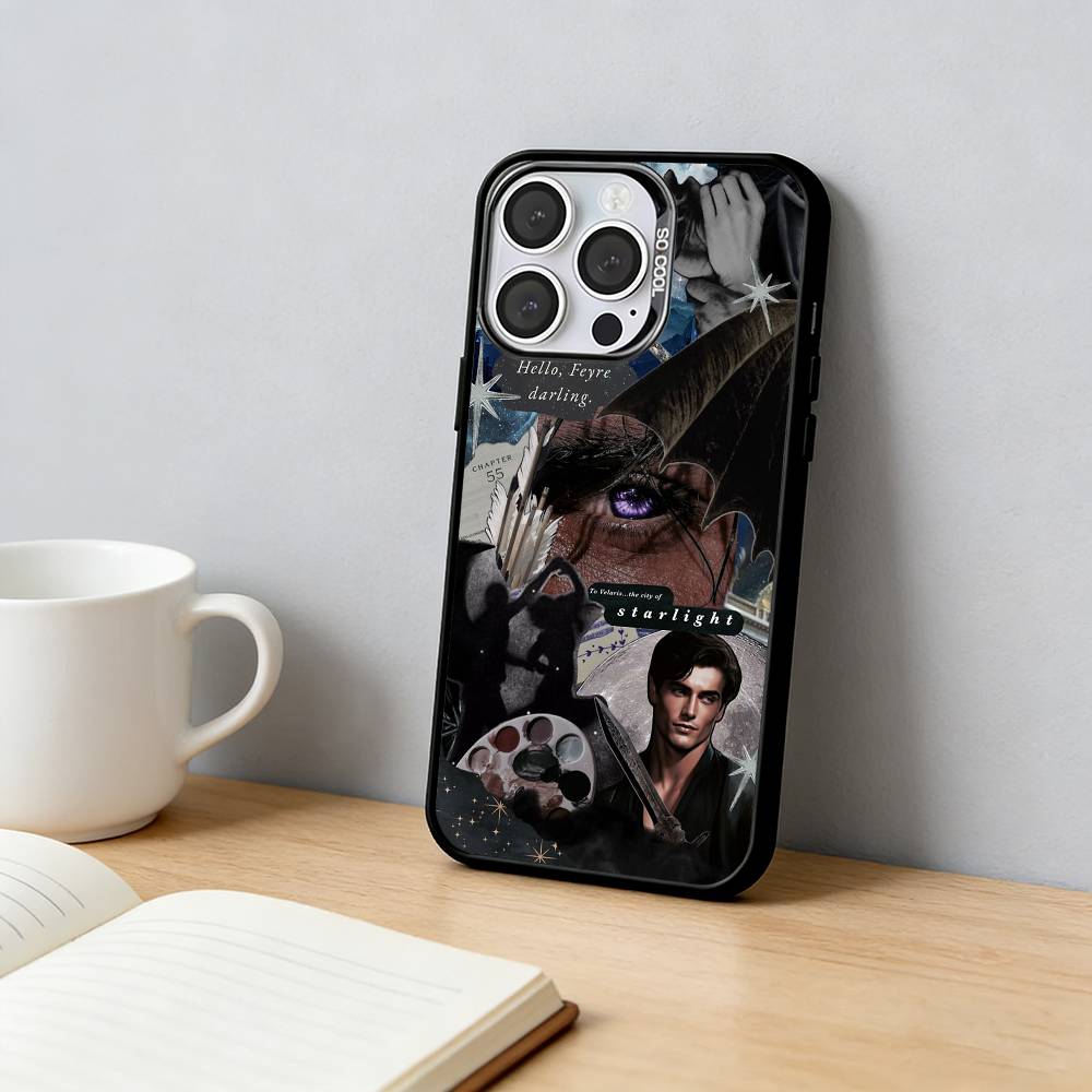 Acotar A Court of Mist and Fury Чехол для телефона Для iPhone 17,16,15,14,13,12, Plus,Pro Max,XS, Цветной Серебристый Чехол для телефона Funda Cover