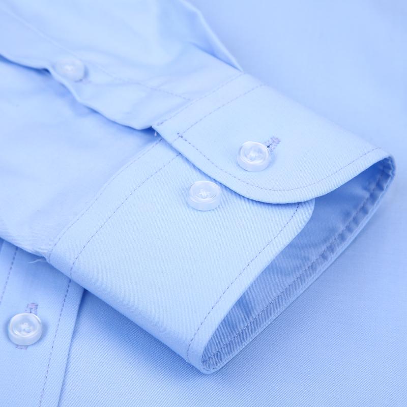 Мягкие удобные однотонные формальные мужские классические социальные рубашки с длинным рукавом