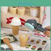 Wooden Childrens Play Kitchen Ice Cream Stand With Interactive Design For Kids Gift