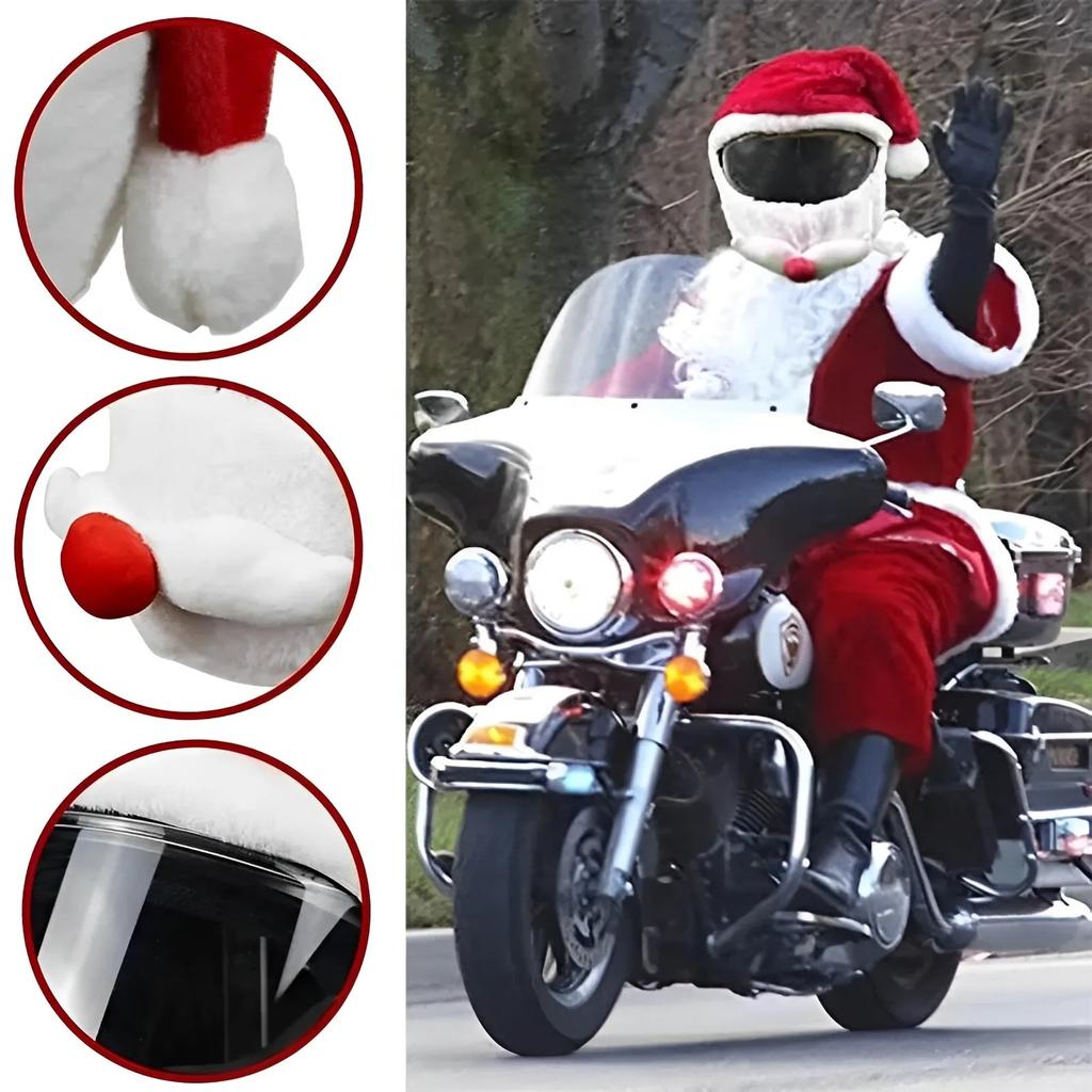 Helmet, Hat, Motorcycle, Christmas Funny Costume Change, Windproof Christmas Hat
