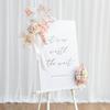 2 Pcs Artificial Arch Backdrop Garland Wedding Sign Flower Swag for Ceremony Party Entrance Welcome Easel Door Floral Wall Home Entryway Outdoor Decor