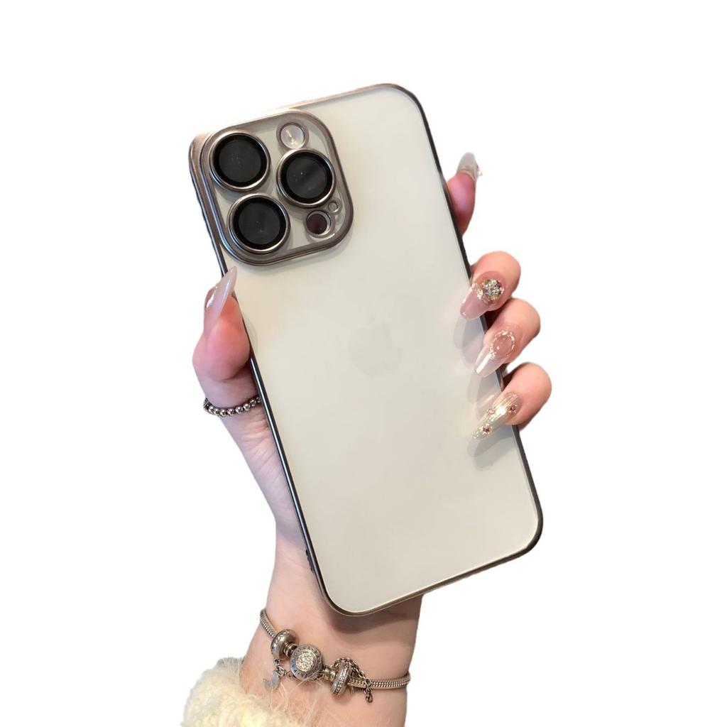 Подходит для iPhone 14, чехол для мобильного телефона, прозрачный, гальванизированный, из углеродного волокна, Apple 15, полная твердая пленка для объектива