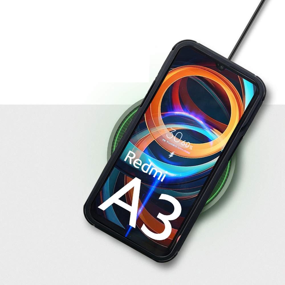 Xiaomi Redmi A3 Case, Fusion Hybrid, with Camera Protection, Transparent/Black