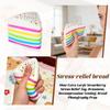 Rainbow Cake Stress Ball Stress Relieving Rainbow Cake Toy Food Shape Antistress Artifact for Kids Adults Working Studying
