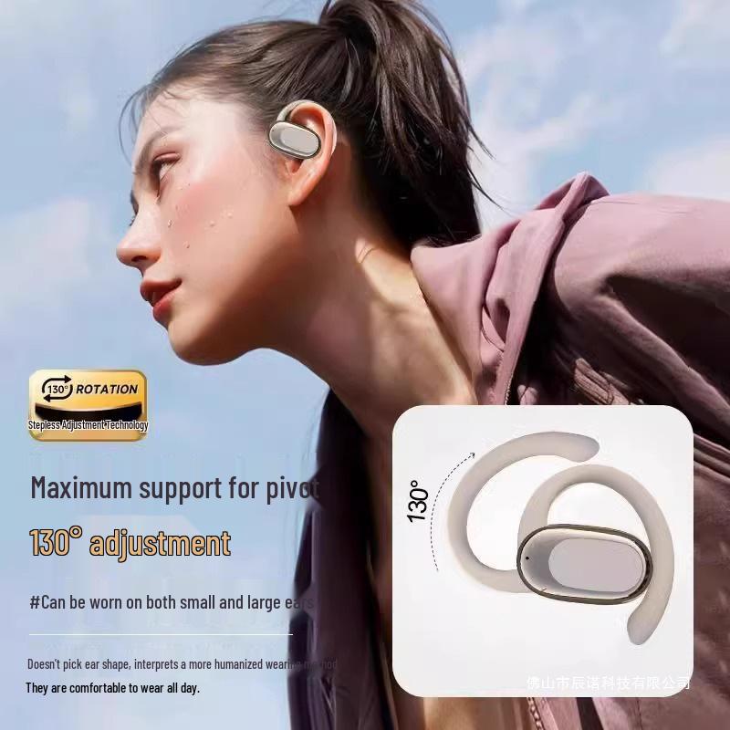 Беспроводные спортивные наушники 2025 Bluetooth с костной проводимостью, накладные, с длительным временем работы от аккумулятора