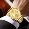 LOUIEJUELEN New Men's Business Quartz Watch with Luminous Hands Versatile Calendar Stainless Steel Strap Trendy Men's Watch Gift
