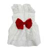 Pet Clothes Spring Summer New Wedding Dress Bow Lace Gown Teddy Bichon Dog Cat