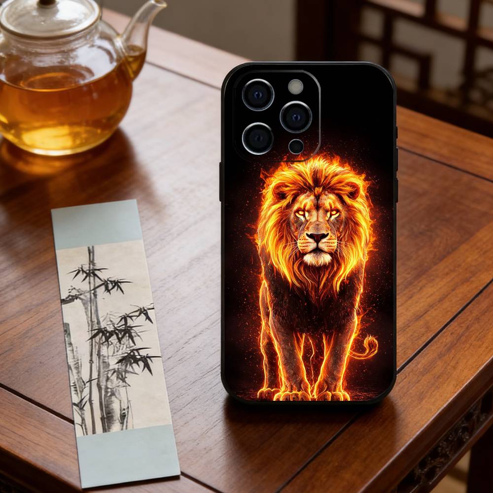 Величественный Лев Чехол для Телефона Силиконовый Мягкий Для IPhone 17 16 15 14 13 12 11 X XR Plus Pro Max Plus